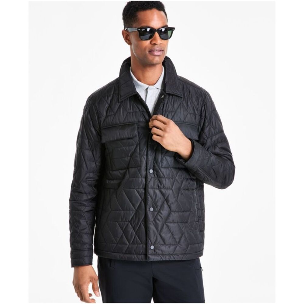 Alfani Mens Quilted Shirt Jacket, NWT